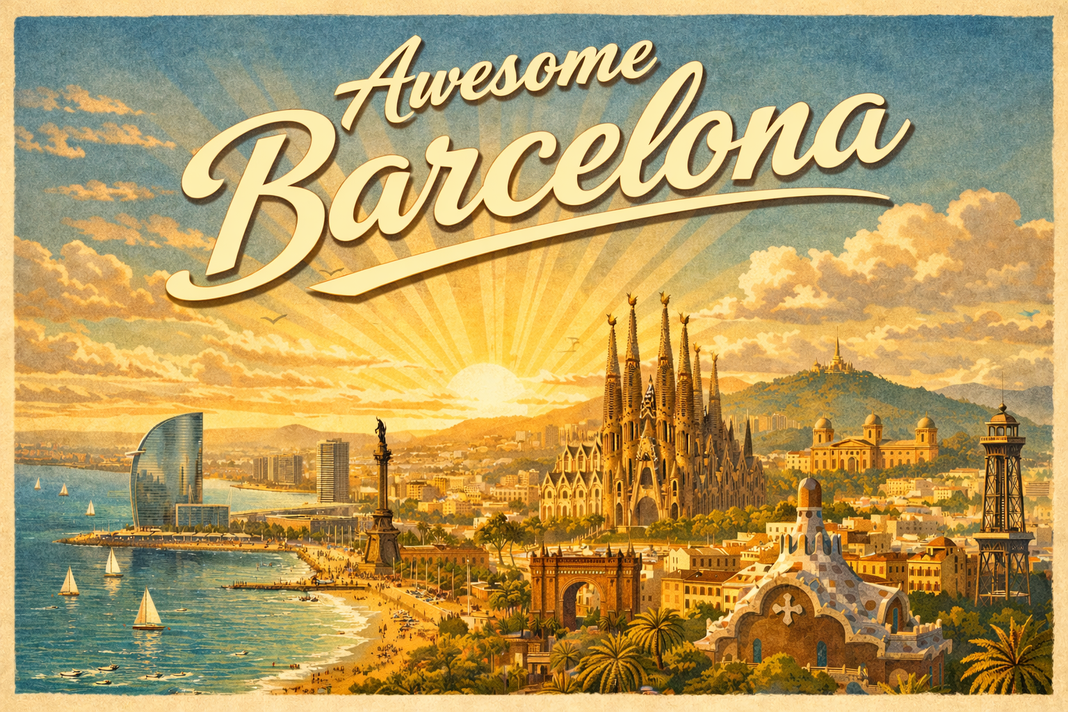 Awesome Barcelona poster